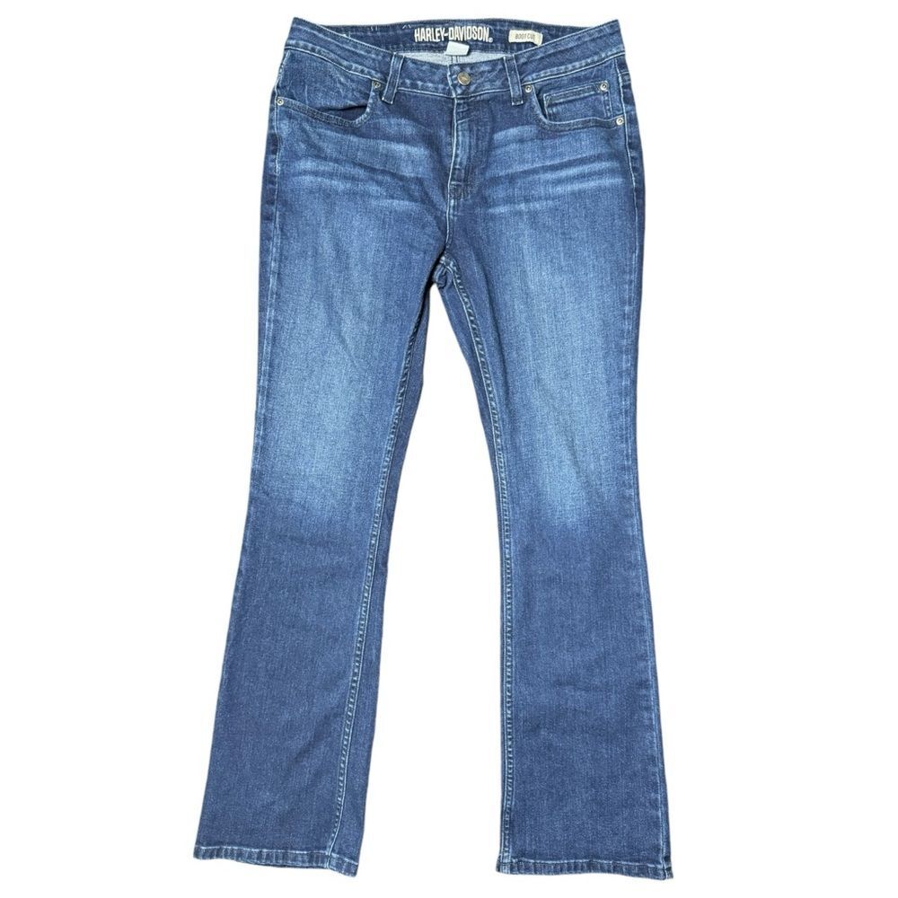 Harley Davidson Bootcut Dark Wash Mid Rise Denim Jeans Size 31
